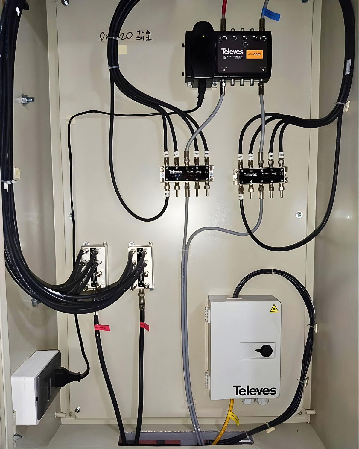 Instalación de gabinete de telecomunicaciones con normativa Ley 20.808.